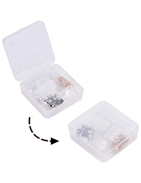 50 Mini Botellas de Vidrio 10mm PH PandaHall con Tapas de Latón