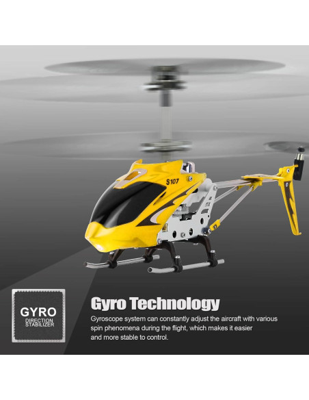 Helicóptero RC Syma S107G 3 Canales Giroscopio Amarillo