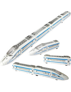 Juego de tren OTONOPI tren bala magnético 4 piezas 2