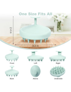 Masajeador de cuero cabelludo Meartchy verde menta suave 2