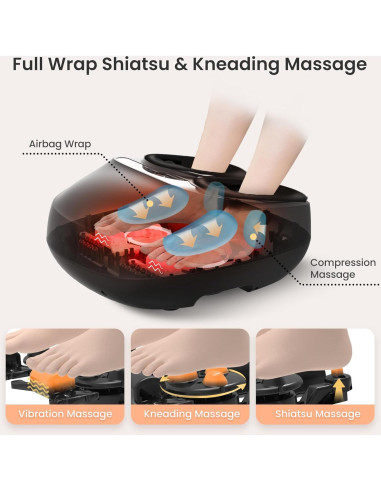 Masajeador de Pies COMFIER con Calor y Control Remoto