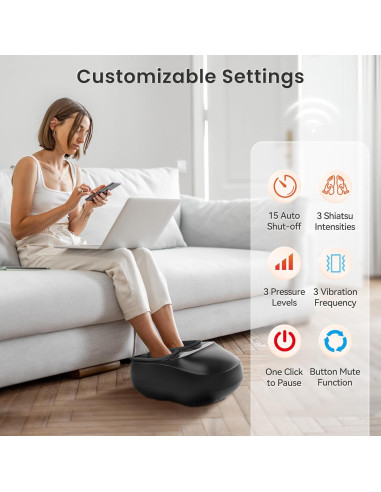 Masajeador de Pies COMFIER con Calor y Control Remoto