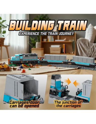 Juego de Bloques de Tren Motorizado Chenghai 1078 Piezas