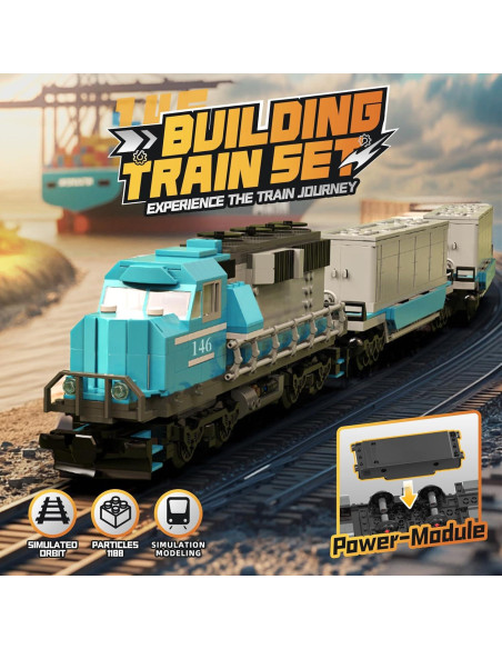 Juego de Bloques de Tren Motorizado Chenghai 1078 Piezas