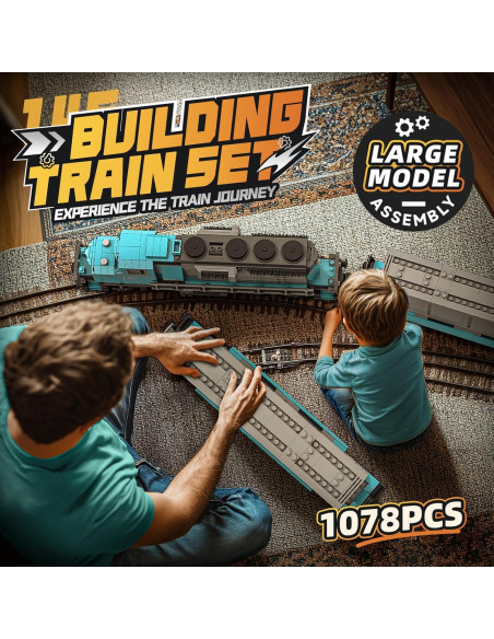 Juego de Bloques de Tren Motorizado Chenghai 1078 Piezas