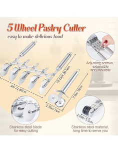 Juego de Cortadores de Pastelería Gisafai 3 Pcs Acero Inoxidable 2