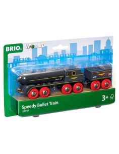 Tren Bala Rápido Brio 33697 - Juguete de Madera 2 Piezas