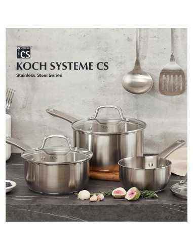 Juego de Cacerolas KOCH SYSTEME CS 6 Piezas Acero Inoxidable