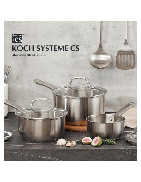 Juego de Cacerolas KOCH SYSTEME CS 6 Piezas Acero Inoxidable