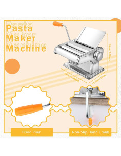 Máquina de Pasta Baderke Manual con Soporte y Cortadores 2