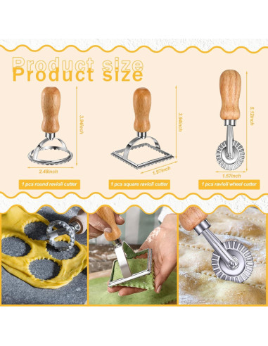 Máquina de Pasta Baderke Manual con Soporte y Cortadores