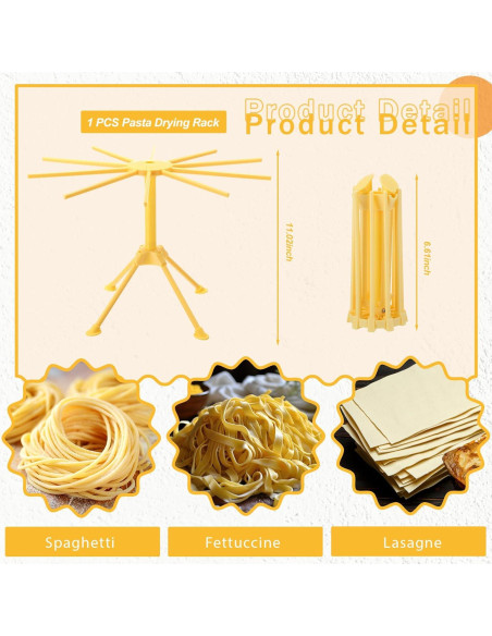 Máquina de Pasta Baderke Manual con Soporte y Cortadores