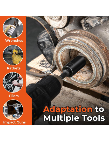 Juego de Extractores de Tuercas de Rueda TOPME 10 Piezas 1/2"