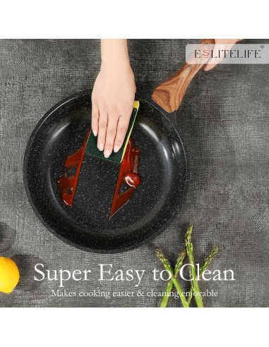 Juego de ollas y sartenes ESLITE LIFE 12 piezas antiadherente