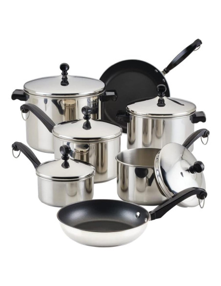 Juego de Ollas y Sartenes Farberware Classic 15 Piezas