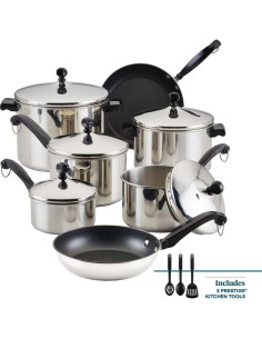 Juego de Ollas y Sartenes Farberware Classic 15 Piezas 2