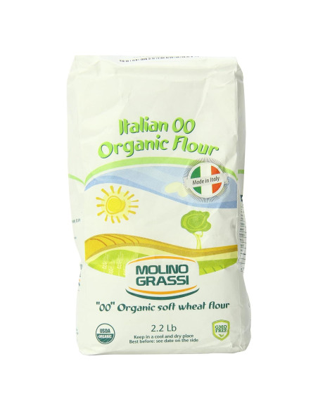 Harina Orgánica 00 Molino Grassi 997g Ideal para Repostería