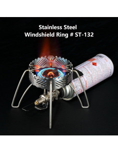 Paravientos de Gas Campingmoon Acero Inoxidable 100g 2