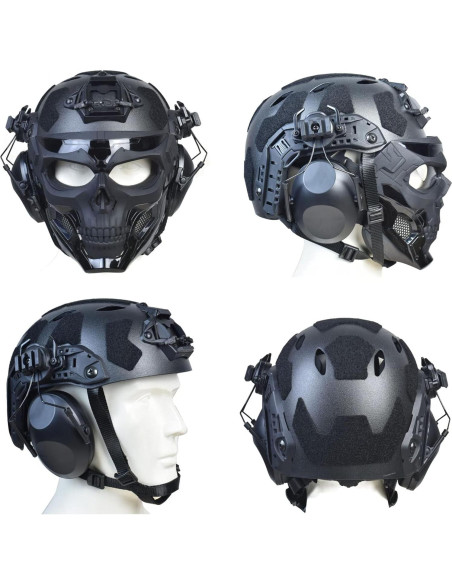 Máscara Táctica Completa Hdlsina HL-31 con Auriculares