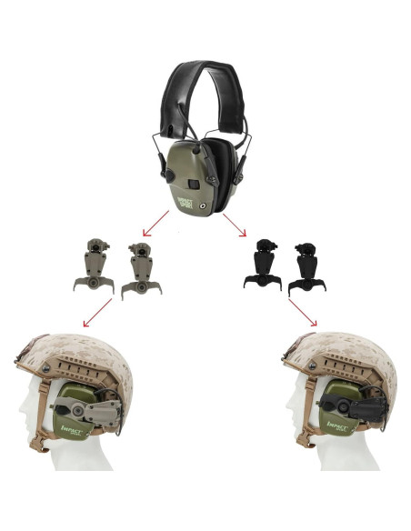 Adaptador de Rail ARC HEARFALCOM para Cascos Tácticos