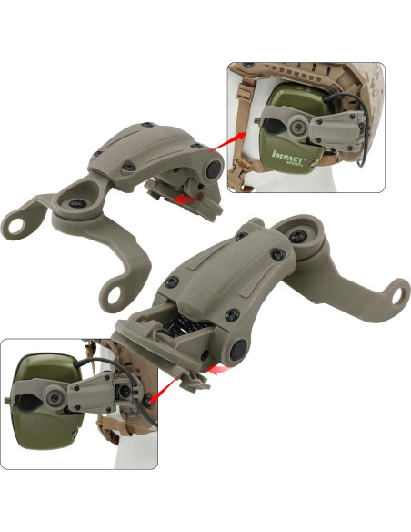 Adaptador de Rail ARC HEARFALCOM para Cascos Tácticos