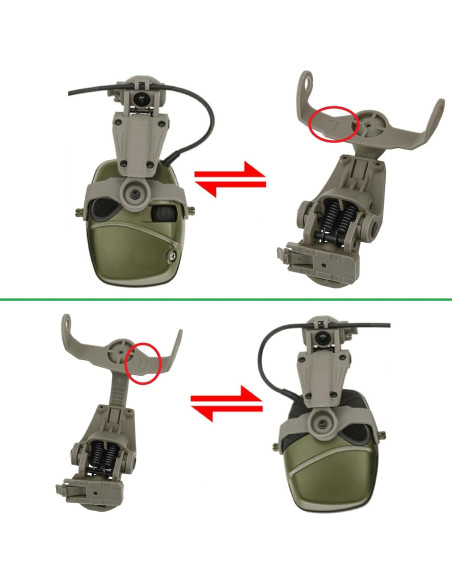 Adaptador de Rail ARC HEARFALCOM para Cascos Tácticos