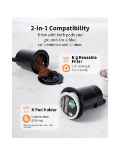 Cafetera KIDISLE KC101B para Café Caliente y Frío 2,01 kg 2