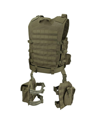 Chaleco Táctico BARSKA Verde Oliva Ajustable 11 Piezas