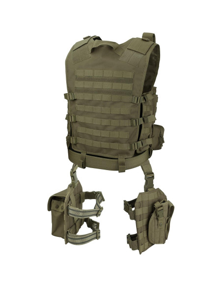 Chaleco Táctico BARSKA Verde Oliva Ajustable 11 Piezas