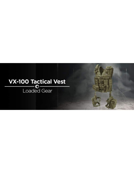 Chaleco Táctico BARSKA Verde Oliva Ajustable 11 Piezas