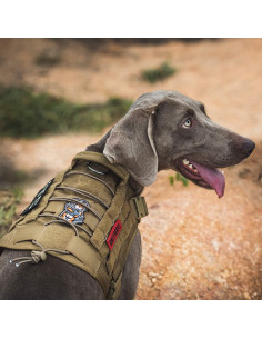 Arnés Táctico para Perros OneTigris X-Grande Marrón 2