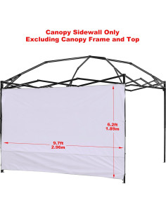 Pared lateral impermeable NINAT 3x3m para toldos 2