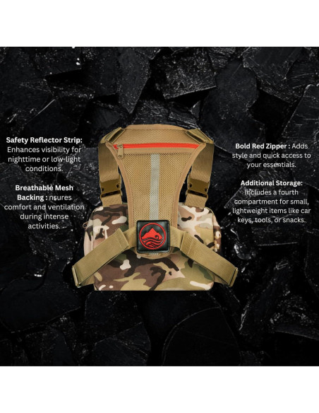 Arnés Táctico TheManlyHabitat para Hombres y Mujeres - 3 Compartimentos