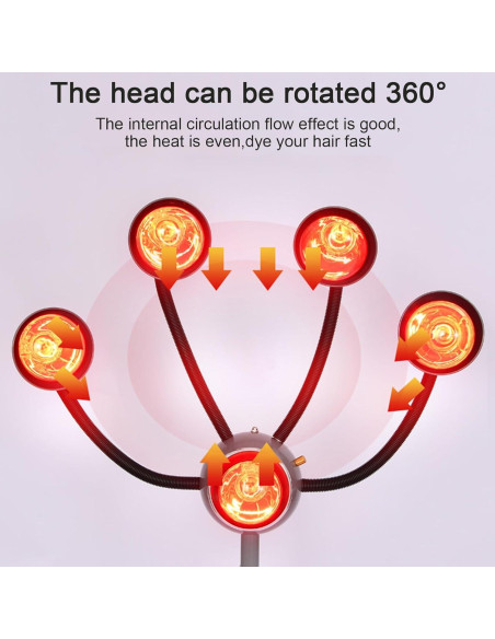 Lámpara de Terapia de Calor Infrarrojo Bxdrlgkdi 5 Cabezas