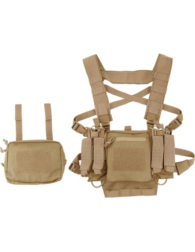 Chaleco Táctico REEBOW GEAR Marrón con Bolsillos