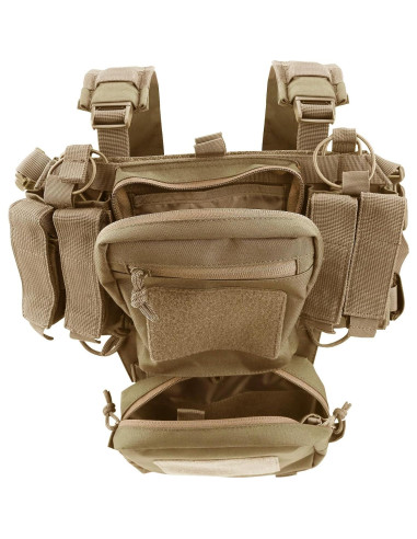 Chaleco Táctico REEBOW GEAR Marrón con Bolsillos