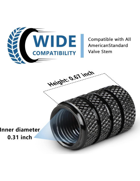 Tapas de Válvula de Neumático Ouzorp 12PCS Universal Aluminio