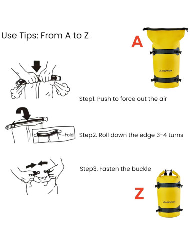 Bolsa Secadora Impermeable UraiseWerk 40L para Viajes