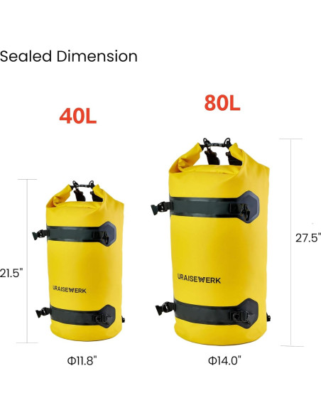 Bolsa Secadora Impermeable UraiseWerk 40L para Viajes
