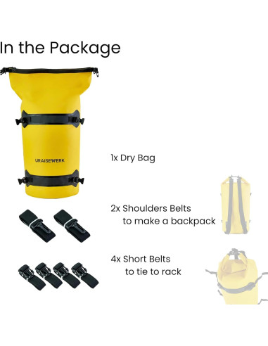 Bolsa Secadora Impermeable UraiseWerk 40L para Viajes