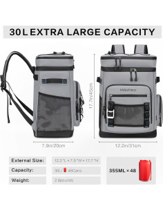 Mochila Térmica Hulongo 30L Impermeable Aislada para Camping 2
