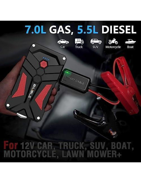 Arrancador de Coche BIUBLE JS001 4000A 12V con USB 3.0