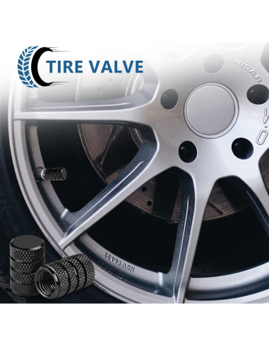 Tapas de Válvula de Neumático Ouzorp 12PCS Universal Aluminio