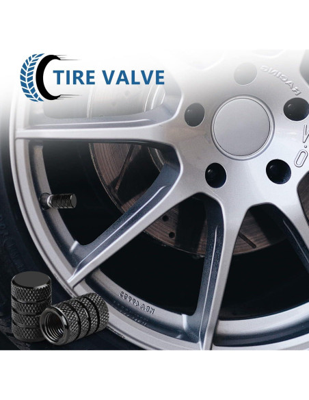 Tapas de Válvula de Neumático Ouzorp 12PCS Universal Aluminio