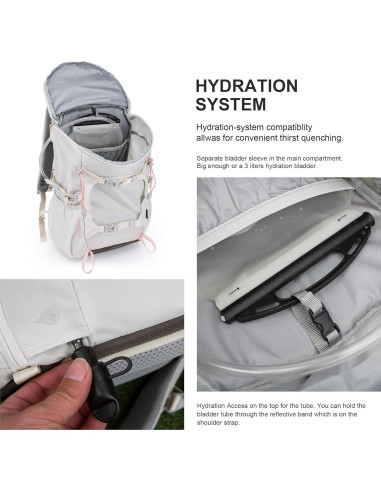 Mochila de Senderismo MOUNTAINTOP 28L Ligera para Mujeres