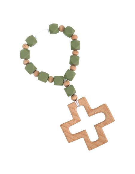 Rosario de Silicona para Bebés con Cruz - Regalo Bautizo