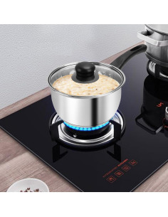 Juego de Ollas BSDLZCH Acero Inoxidable 3 Piezas 1.4L 2.8L 3.6L 2