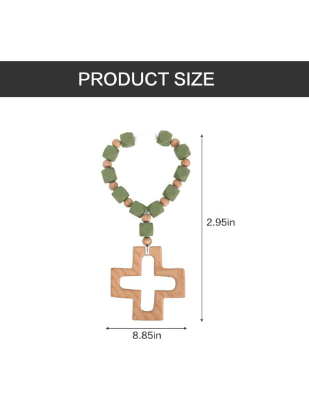 Rosario de Silicona para Bebés con Cruz - Regalo Bautizo