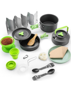 Juego de cocina para camping Wesqunie 20 piezas antiadherente 2