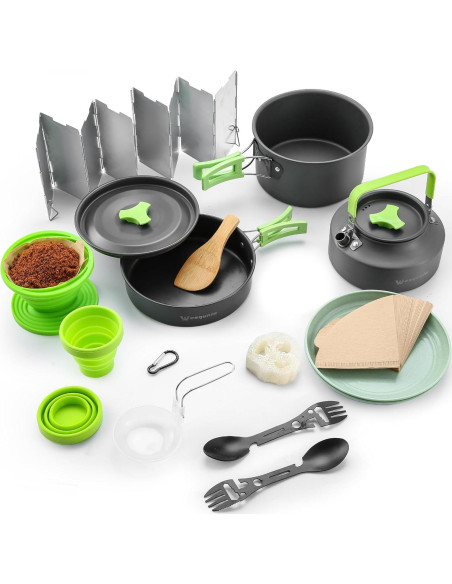 Juego de cocina para camping Wesqunie 20 piezas antiadherente